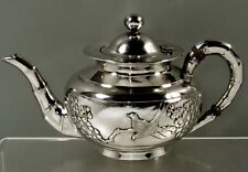 Chinese Export Silver Teapot c1890 SIGNED