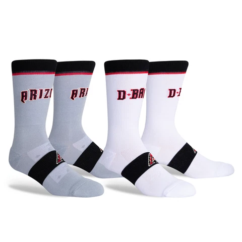 Arizona Diamondbacks Two-Pack Home & Away Uniform Crew Socks Cover