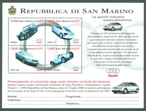 San Marino B99 Sheet MNH 199 Transport Cars Auto - Picture 1 of 1