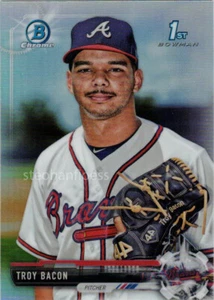 2017 Bowman Draft Chrome #BDC-93 Troy Bacon Refractor Atlanta Braves - Picture 1 of 1