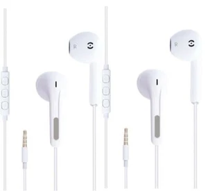 2er Pack In-Ear Kabelgebunden Ohrhörer Stereo Ohrhörer Kopfhörer mit Fernbedienung & Mikrofon - Bild 1 von 1