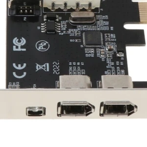 PCI-e 1X IEEE 1394A 4 Port Firewire Card Adapter 6-4 Pin Cable For Desktop PC t - Picture 1 of 10