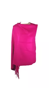 Luxury Women's Cashmere Feel Shawl Scarf Wrap Blanket Pashmina Style-Cerise - Picture 1 of 3