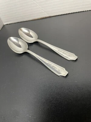Wallco Al, “Jesus Never Fails”, Teaspoons , Set Of Two,  Free Ship - Image 1 of 3