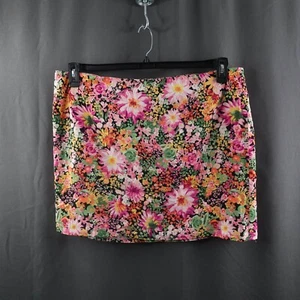 H M Womens Mini Skirt 18 Pink Floral Bold Gardencore Y2K NEW Spring Summer NEW - Picture 1 of 12