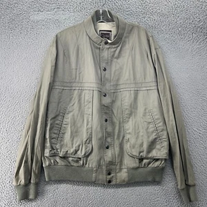 Vintage Christian Dior Jacket Mens 44R Grey Harrington Bomber Full Zip - Picture 1 of 12