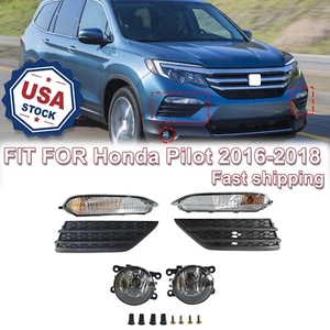 For 2016-2018 Honda Pilot Front Bumper Foglight + Cover Bezel + Turn Signal Lamp - Picture 1 of 9