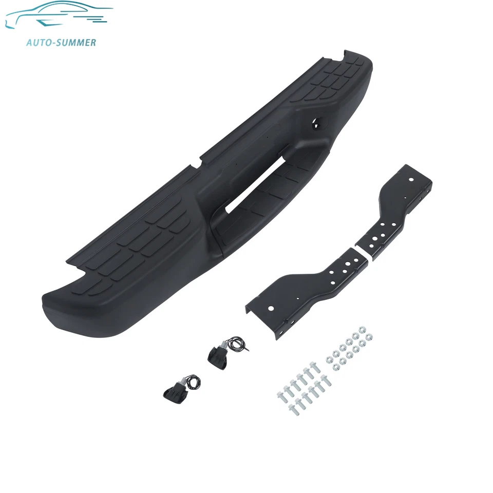 Suit For Chevrolet S10 1998-2004 Powdercoated Black Steel Rear Bumper Assembly Foto 1 de 4