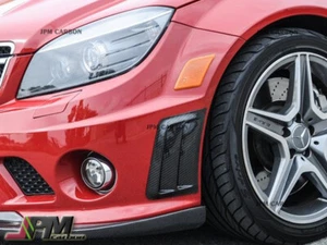 For 2008-2011 M-Benz W204 C63AMG Only Carbon Fiber Front Bumper Air Vent Cover - Picture 1 of 3