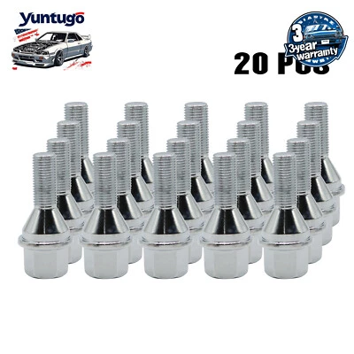 20X M12x1.25 Wheel Lug Bolts For Jeep Cherokee Compass Chrysler 200 Dodge Dart Foto 1 de 4