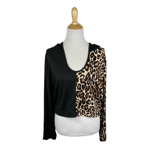 Rainbow Women's Leopard-Print Lightweight Hoodie Plus Size 3X B56 - Picture 1 of 3