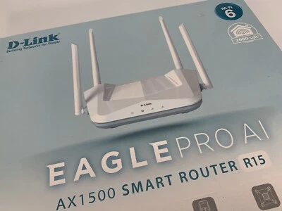 D-Link R15 EAGLE PRO AI AX1500 Smart Router met AI Wi-Fi/Traffic Optimiser, AI P - Image 1 of 4
