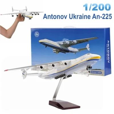 Modelo de avión de juguete de resina Antonov An-225 1:200 17 pulgadas avión transportador Ucrania Foto 1 de 4