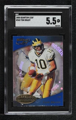 2000 Quantum Leaf 2000 新秀 Tom Brady #343 SGC 5.5 新秀 RC — 第 1/2 张图片