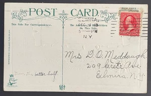 Elmira, New York Post Card - mailed Dec 23, 1913 to City - franked w/U.S. #252 - Picture 1 of 2