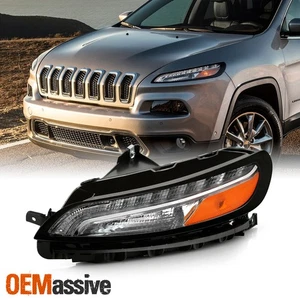 For 2014-2018 JEEP Cherokee LED DRL Bar Bumper Parking Light Turn Signal Driver - Picture 1 of 7