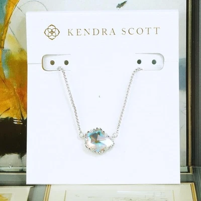 Collar corto dicroico Kendra Scott Tess tono plata nuevo sin etiquetas Foto 1 de 4