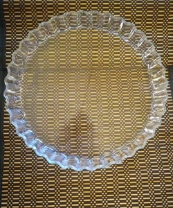 De colección. Plato para hornear tarta/quiche/flan/pastel de vidrio con borde estriado ARCUISINE-10,75" Francia - Imagen 1 de 8