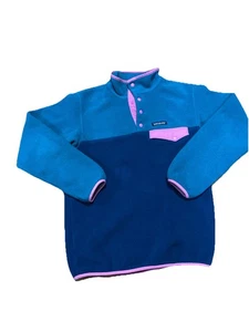 Patagonia Synchilla Sweater Damen XS blau Snap-T Pullover Fleece Tasche - Bild 1 von 6