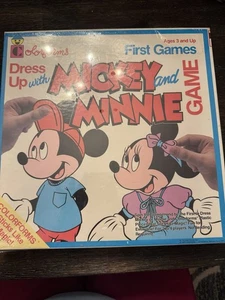 Vintage 1989 Colorforms Dress Up With Mickey & Minnie First Games - Picture 1 of 3
