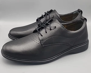 Gr. 11,5 M Amberjack Herren The Original Leder Komfort Schuhe Schwarz Portugal - Bild 1 von 16