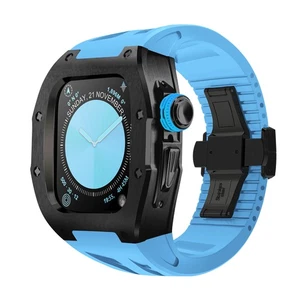 Kit Mod para Apple Watch Series 10 46 mm Correa de goma Caja de acero inoxidable - Imagen 1 de 21