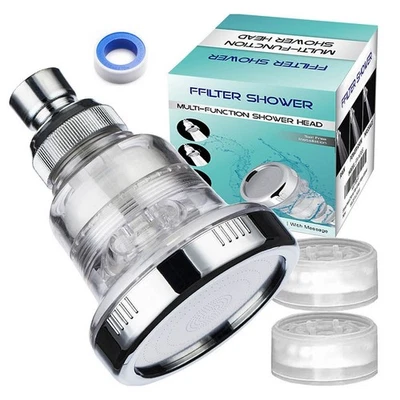 Duschfilter ABS Elektropliert Booster Kopf Dreifachfunktion Duschfilter - Bild 1 von 4