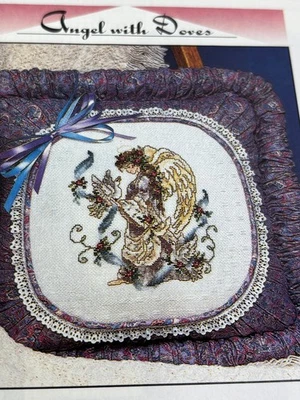 Angel with Doves Counted Cross Stitch Pattern Magazine Pages - Image 1 of 3