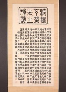 hp1388 BIG Hanging Scroll "Calligraphy 渡邊丁嚶先生碑誌" by 徐晏波 - Picture 1 of 13