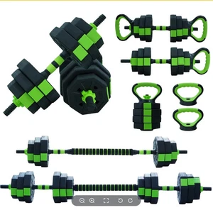 66/88Lbs 4-in-1 Adjustable Dumbbell For Men Kettlebell Barbell Push-Up Set Gym - Picture 1 of 10