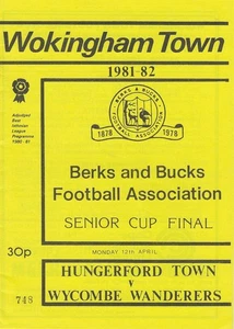 1982 Berks & Bucks FA Cup Final programme - Hungerford Town v Wycombe Wanderers - Picture 1 of 2