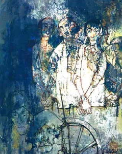 Der KARREN auf dem WEG zu CHAFOTT & GUILLOTINE - Jean JANSEM - 1962 La CHARETTE - Picture 1 of 1