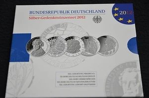 Silber Sammlermünzenset 2012, Nennwert 10€, Spiegelglanz, neu und ovp! - Bild 1 von 8