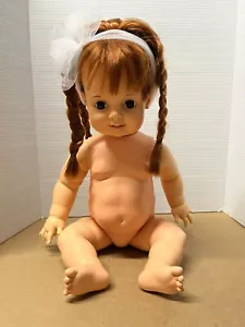 Vintage IDEAL TOY CORP 1973 Baby Crissy Crescita Capelli Pull String Bambola Bambino - Foto 1 di 13