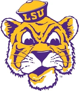 LSU Large Tiger Vintage Football Decal 7 inch - Picture 1 of 1