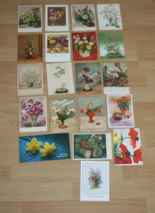 20 Postkarten Blumengrüße 14 beschrieben 6 unbeschrieben - Bild 1 von 2
