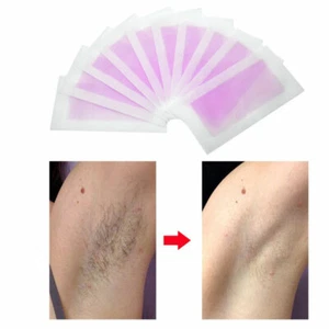 Lavendel Haar Enthaarung Kaltwachsstreifen Bikinizone, Achsel -10 Streifen, 2 Tücher - Bild 1 von 6