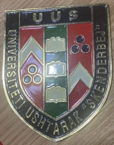 ALBANIAN Univercity - BIG SIZE badge - UUS universiteti ushtarak skenderbej - Picture 1 of 4