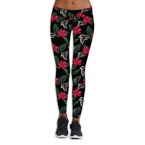 Atlanta Falcons Womens High Waist Leggings Stretchy Anti-Cellulite Yoga Pants Cover