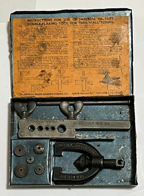 Juego de destellos de tubo de doble destello Imperial de latón nº 93-FB 3/16 - 1/2 EE. UU. Foto 1 de 4