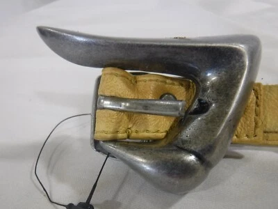 FREE PEOPLE Billie Leather Belt Honey Yellow M/L 46"  (FB8a) - Image 1 of 3