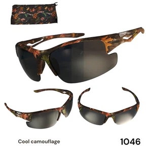 Camouflage / Mit Tasche Sportfahren Angeln,,, Sonnenbrille - Bild 1 von 1