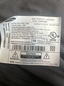 Samsung HG40NA590LF Complete Repair Kit BN94-05762N - Picture 1 of 13
