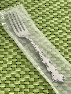 Oneida MOZART Deluxe Stainless Dessert Fork Glossy Scalloped Flatware A27N - Image 1 of 3