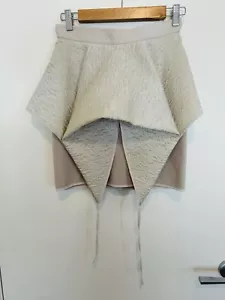 Maticevski Mini Skirt Size AU UK 8, US 4 Stretch with Structural Overlay Couture - Foto 1 di 7