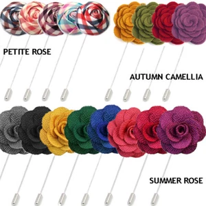 PIN DE SOLAPA DE FLORES Hecho a mano Accesorio Boda Broche Abrigo Cabeza Chaqueta Traje Regalo - Imagen 1 de 86