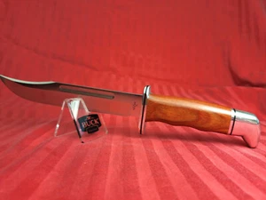 Discontinued New Buck 120 General Heritage Cocobolo D2 Tool Steel Leather Sheath - Picture 1 of 9