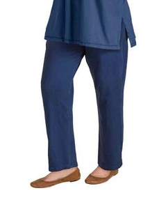 On The Plus Side Relaxed Cotton Knit Plus Size Pants - Picture 1 of 2