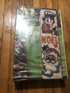 Bucilla Deluxe Pile Latch Wall Hanging Noel #12815 12×48" Santa Noel Snowman NIB - Picture 1 of 9