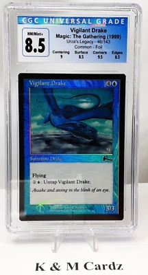 MTG - Urza's Legacy - Vigilant Drake - Foil - Graded - CGC 8.5 - Image 1 of 4